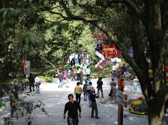 戴震公園成為國慶假期熱門打卡點